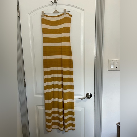 Show Me Your Mumu Strapless Island Nights Tube Dress Mustard Yellow size S NWOT - Picture 2 of 13